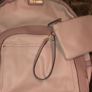 Steve Madden backpack and pouch purse.